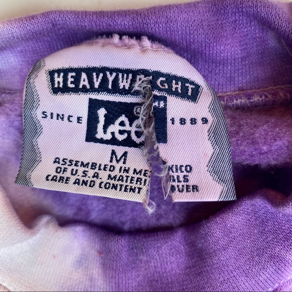 Tie Dye Adult Medium Sweatshirt Purple Halloween Vintage Pullover Crewneck Blend - Picture 9 of 9